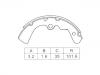 Brake Shoe Set:D1060-G0300